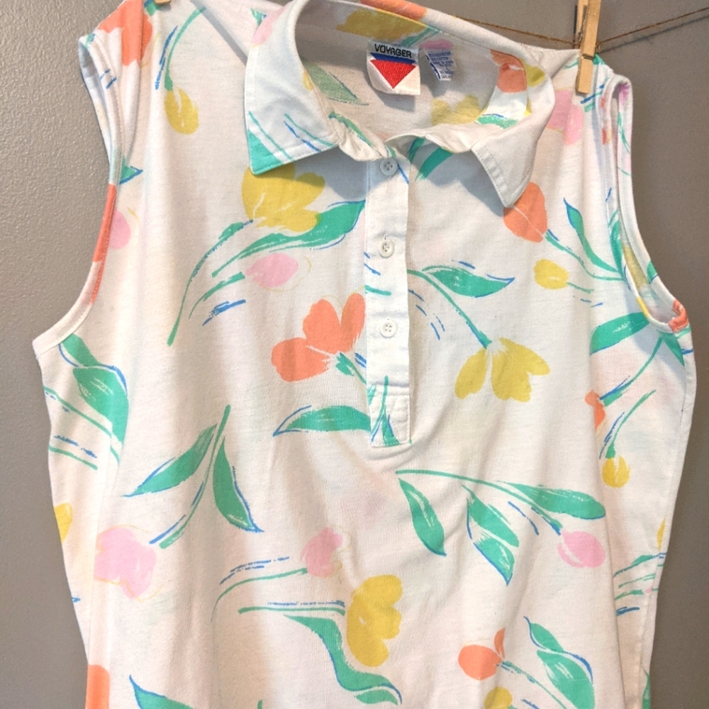 90's 80's Vintage Style Tank Top Size Large
